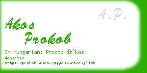 akos prokob business card